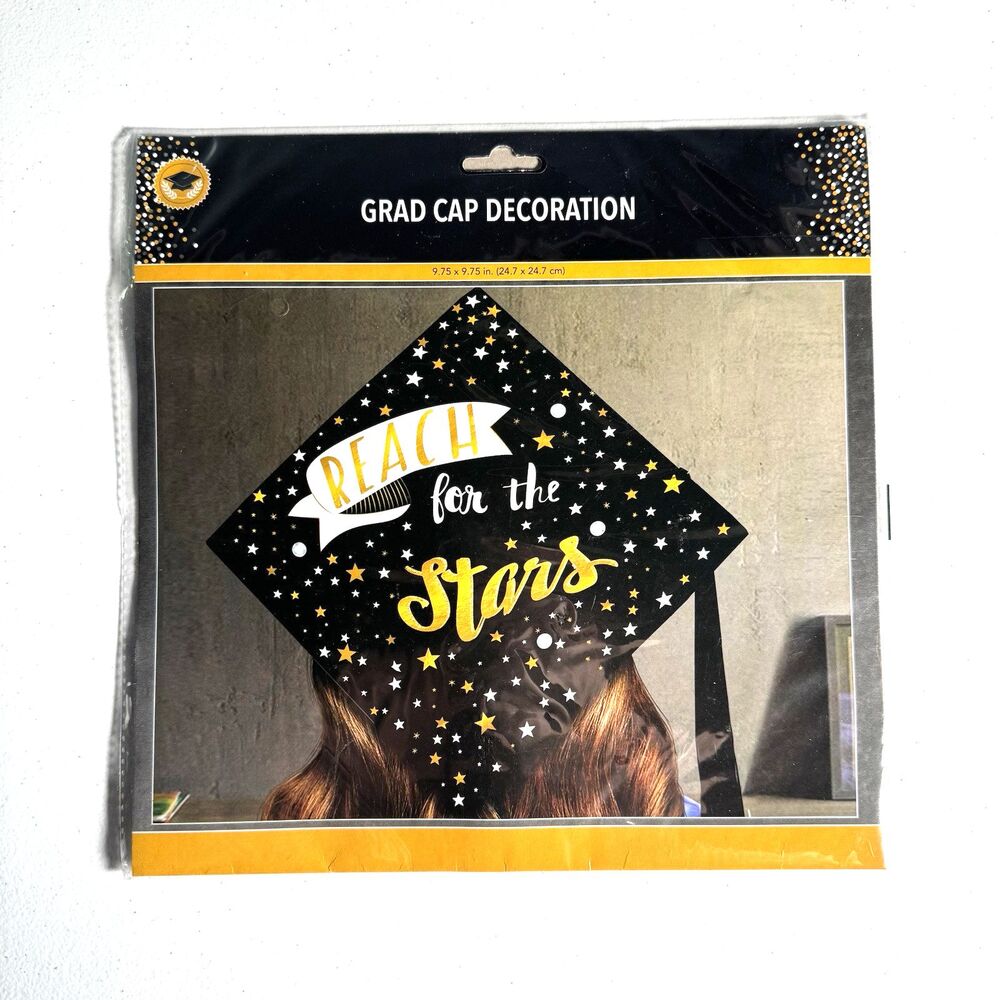 Graduation 7 Pc Photo Props - Party Decor‎ and One Grad Cap Decoration Cap Cover - Picture 4 of 5